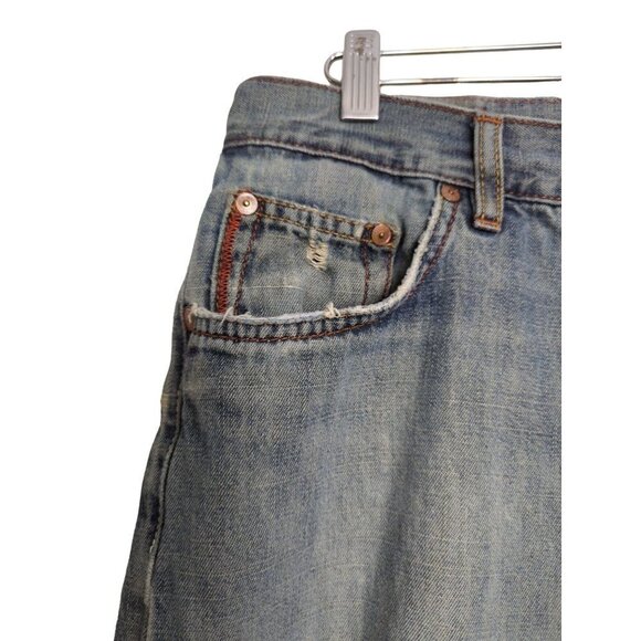 Hugo Boss Men's Distressed Light Wash Relaxed Button Fly Jeans Size 34 x 30 - Picture 4 of 10